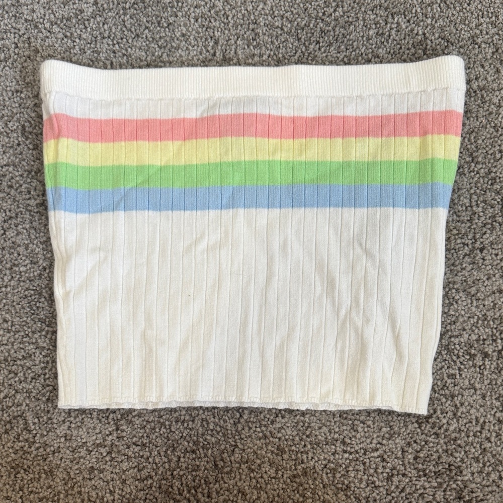 Forever 21 Pastel Striped Tube Top